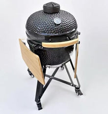 20 Inch Egg Shape Ceramic BBQ Grill, Kamado Grill Pizza Oven for Outdoor Garden Patio(Red)