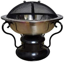 KOMFGT Fire Pits Outdoor Wood Burning Heavy Duty Cast Iron Fire Pit Large Wood Fire Pit