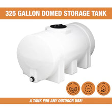 RomoTech 325 Gallon Horizontal Polyethylene Water Tank with Legs Saddle