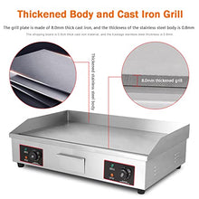 Commercial Electric Griddles, Flat Top Griddle Grill Station, Nonstick Electric Griddle Countertop Hot Plate Commercial Bbq Grill, for Camping, Outdoor, Tailgating, Kitchen, Home, Barbecue,820