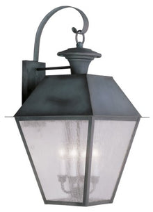 Livex 2172-61 Mansfield 4-Light Outdoor Wall Lantern Charcoal