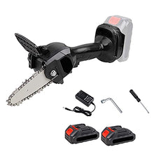 Cordless Mini Chainsaw 4-Inch Portable Handheld Chain Saw with Rechargeble Battery for Wood Cutting Tree Branches Shears Pruning Courtyard and Garden ()