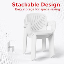 Costaelm Breakfast Table Set for 4, HDPE Patio Square Dining Table and Stackable Chairs, Outdoor Small Patio Furniture Set All Weather for Backyard Porch Poolside, White