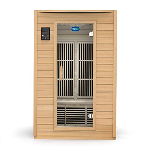 Durasage 2-Person Carbon Infrared Sauna - Canadian Hemlock Wooden Sauna - 1700 Watts - Premium Stereo Sound Wood