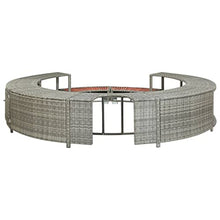 Spa-ombouwen - vidaXL Spa Surround Gray Poly Rattan - N/A - Grijs