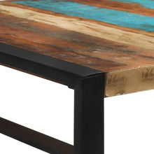 KGFHERENB Reclaimed Wood Bar Table, 69 Inch Industrial High Top Dining Table with Solid Iron Legs, Rustic Multicolor Pub Table for Indoor Outdoor Use Home Bar and Restaurant
