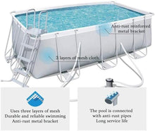 FFCJJDS Oversized Family Swimming Pool Outdoor Paddling One Color