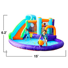 CocoNut Castles Inflatable Bouncy Slide Water Park with Cannon