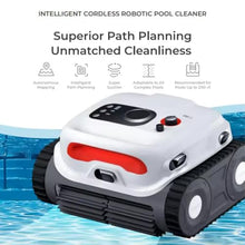 Eoweiot Automatic Robotic Pool Cleaner, Wall-Climbing Vacuum with 180-Minute Runtime, Ideal for In-Ground Flat Pools Up to 2000 Sq.Ft
