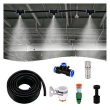 Automatic Heat Dissipation System Irrigation, Industrial Disinfection Misting Irrigation Kit with Adjustable Nozzles - Easy DIY Installation