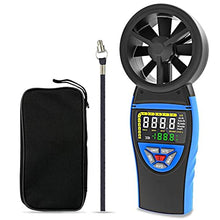 Handheld Anemometer,Airflow Gauge Measures Wind Velocity Temperature (℃/℉) for HVAC CFM,Weather Tester with Wind Chill Backlight Ideal for Windsurfing, Sailing, Fishing, Outdoor Sports