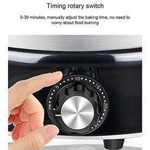 Dntum Electric BBQ Machine, Vertical Grill Stainless Steel Barbecue, 360° Automatic Rotating Rotisserie Grill Smoke Free Timer with 9 Steel Sticks