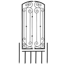 H Potter Scroll Garden Trellis 72" H, Freestanding Heavy Duty Iron, Black