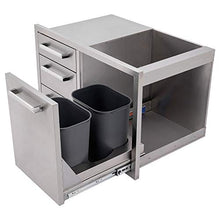WHISTLER 32-Inch Stainless Steel Drawer Combo Triple Drawer & Propane Tank Tray, Comes with 2 * 17.5L bin