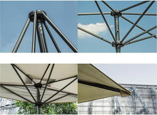 EUQKKWLOY Outdoor Market Umbrella, Rectangular Garden Parasol, Beach Shade Canopy, Wall-Mounted Patio Umbrella, Beige 250x130cm, UV Protection, Easy Setup, Perfect for Terrace and Garden