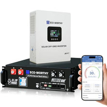 ECO-WORTHY 48V Home Backup Power, 5120Wh LiFePO4 Battery,AC 5000W Inverter