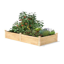 Saranya Rustic Cedar Raised Bed Planter Box Natural Wood 96" L x 48" W x 14" H
