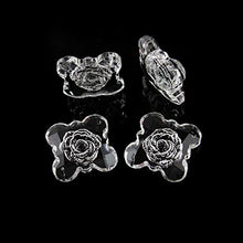 45MM Rose Cross Glass Hanging Prism Suncatchers Crystal Trimming in 2 Holes Glass Lighting Drop Pendants,50pcs