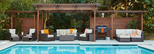 Serta Brown Resin Wicker Outdoor Patio Storage Chaise Lounge Beige