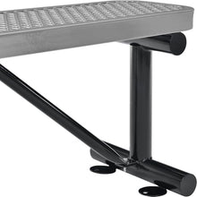 Global Industrial 4'L Heavy Duty Expanded Metal Mesh Flat Bench, Gray