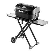 Portable Charcoal Grill, Adjustable Heights, Foldable with Thermometer