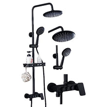 JIANSMZ Outdoor Shower Fixture Set Rainfall Big Top Spray Single Handle High Pressure Hand Spray Wall Mount 3 Function