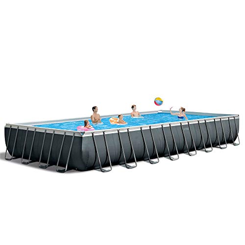 Intex Ultra XTR Frame Rectangular Swimming Pool Set Blue, Gray