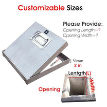 ZAQYCM Crawl Space Floor Access Door with Lock and Handle, Recessed Sewer Manhole Cover Yard Patio Garden, Customizable Egress Basement/Window Well Covers Outside(WxL 24x37in)