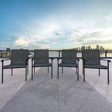 Four Seasons Courtyard Norwalk Patio Dining Arm Chairs, Gray, 4-Pack