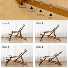XL Union Patio Lounge Chairs Set of 2 Adjustable Outdoor Wooden Sling Chairs Foldable with Adjustable Height Easy to Carry for Patio and Indoor Use Brown Two