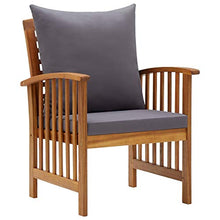 Xinxinxiang 5 Piece Patio Set with Cushions Solid Acacia Wood