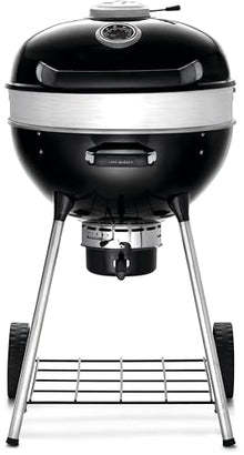 Napoleon PRO22 Professional Charcoal Kettle Grill, Black, Porcelain-Enameled Lid and Bowl, Chrome-Plated Cooking Grid