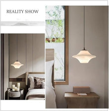 zhongheng Natural Alabaster Pendant Lights Kitchen Island, 7.1in White Lamp Fixtures, Light Marble Shade, for Bedroom Bathroom Dining Room Living