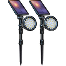 Solar Spot Lights Outdoor,2.5W Solar Panel and Bright 2 in 1 Waterproof Solar Powered Landscape Spotlights Wall Light for Garden Patio Yard Flag Pole Pool,Warm Light,6 pcs (Warm Light 8 pcs)