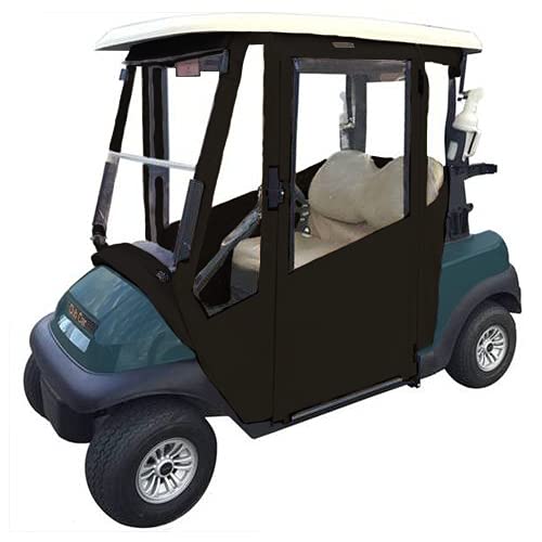 DOORWORKS GOLF CART ENCLOSURES Golf Cart Cover - Fits Club Car Onward, Sunbrella Canvas, Jet Black