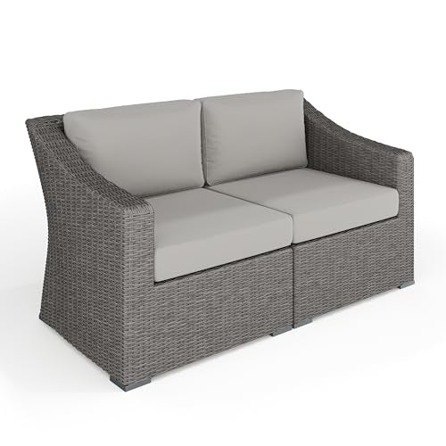 Martha Stewart Bedford Modular Patio Loveseat, Gray