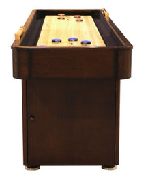 Fairview Game Rooms 9' Shuffleboard Table with Hidden Storage Cabinet - Mahogany