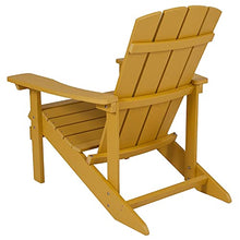 Flash Furniture Charlestown Poly Resin Adirondack Chair - Yellow - All Weather - Indoor/Outdoor - Set of 2