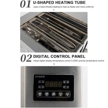 Electric Drawer Barbecue Meat Machine,3/5/7 Layer Multifunctional Commercial Drawer Barbecue Grill with Top Viewing Window & Oil Drain Pan,Stainless Steel Barbecue M(size_name-3 Layer)