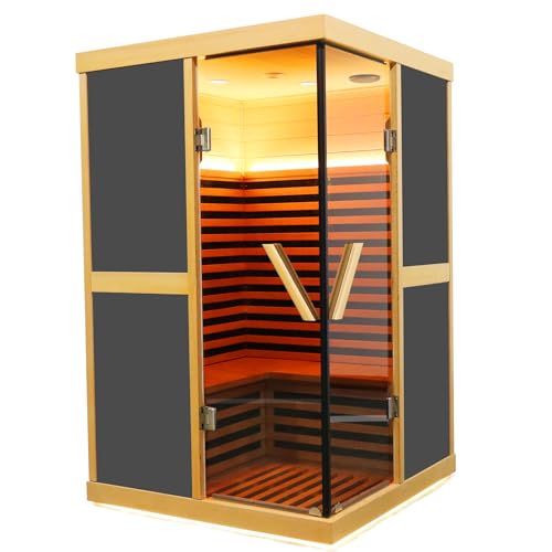 Daleyzay Double V-Shaped Far-Infrared Sauna Room Natural