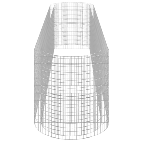 Gabion Raised Bed Galvanized Iron 196.9"x39.4"x39.4" for Outdoor Plants White/Black/Other