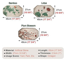 Garden Stepping Stone,Decorative Stone for Garden, Garden Stepping Stone Outdoor, 3 Pcs Decorative Garden Stone, for Lawn/Walkways