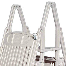 Vinyl Works GE Deluxe Adjustable A Frame Above Ground Pool Ladder w/Gate Tan