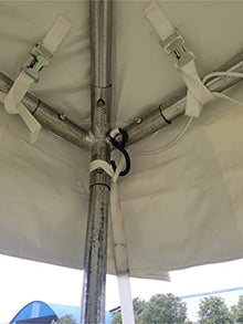 Party Tents Direct 10' x 10' Weekender Frame Canopy with Blue White Cover