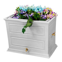 Good Ideas Savannah Colonial Style 42 Gallon Rain Saver Barrel with Planter and Brass Spigots Light Gray (3 Pack)