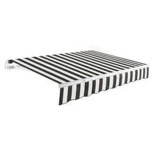 Awntech 8' Maui Manual (8' x 6.5') Retractable Patio Awning, Black/White Stripe