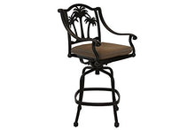 theWorldofpatio Palm Tree Cast Aluminum Powder Coated Barstool Set of 6 Antique Bronze