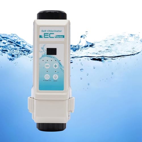 LZDOYY Saltwater Chlorinator, Automatic Cleaning Salt Water Pool Chlorine Generator System, Complete Functions Simple Operating Pool Chlorine Generator Chlorinator for SPA Swimming Pool,16g/h-110V
