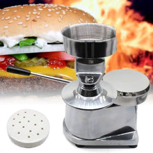 DLYZAYE Commercial Hamburger Patty Press Maker, Manual Burger Forming Machine, Stuffed Hamburger Maker, Stainless Steel Grill Burger Press Tool with 500 Greaseproof Papers(130mm)