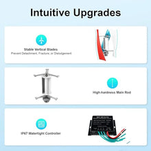 HYZHANHONG ﻿6000W Wind Turbine Generator Kit, Portable Vertical Wind Power Turbine Generator Kit12V 24V 48V 3-Blade with Charge Controller, Power Inverter for Home,220v